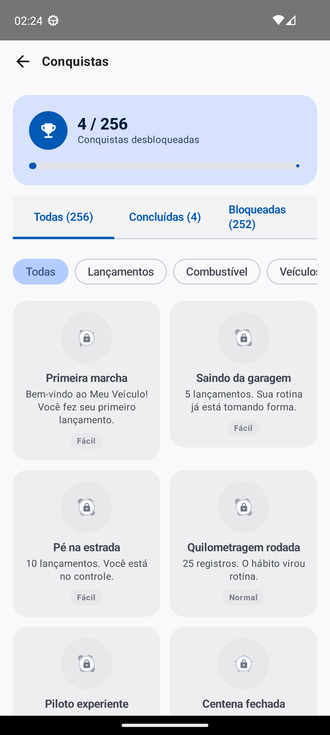 Tela do Meu Veículo